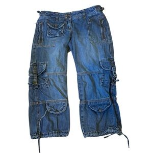 Vintage Y2K The Limited Cropped Cargo Jeans Size 8